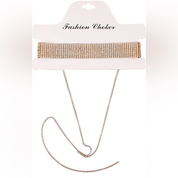 Rhinestone Choker Necklace | Sexy Dainty Jewelry | 💎 - Picture 8 of 9